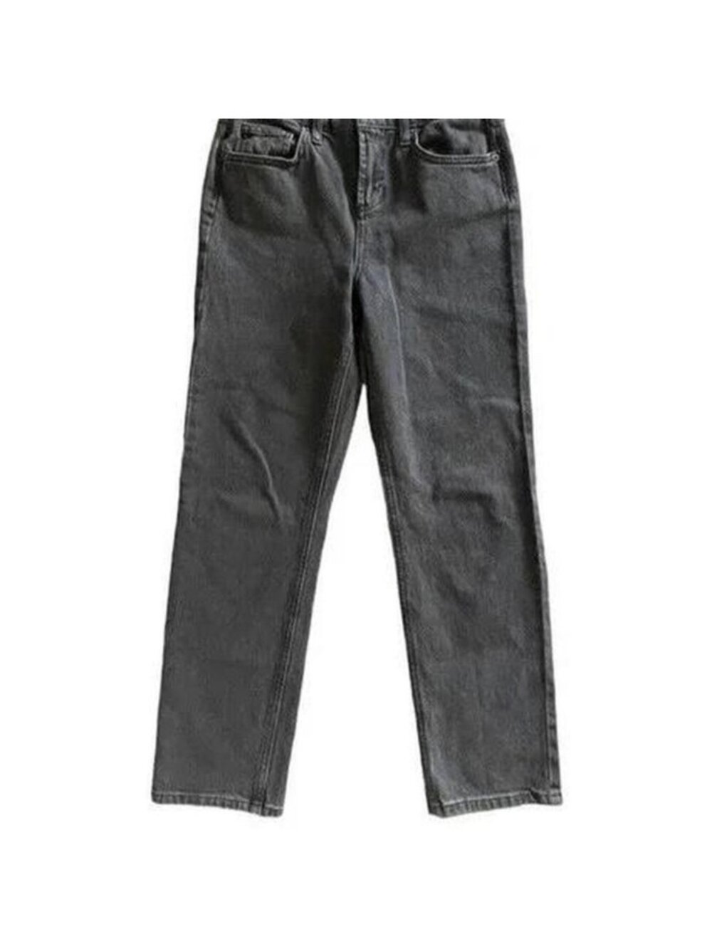 High-waisted straight-leg black jeans in a size 27" BDG